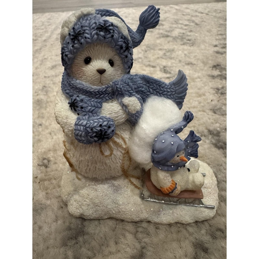 Cherished Teddies 848581 Nora Snow bear with sled Year 2001 Christmas CT6